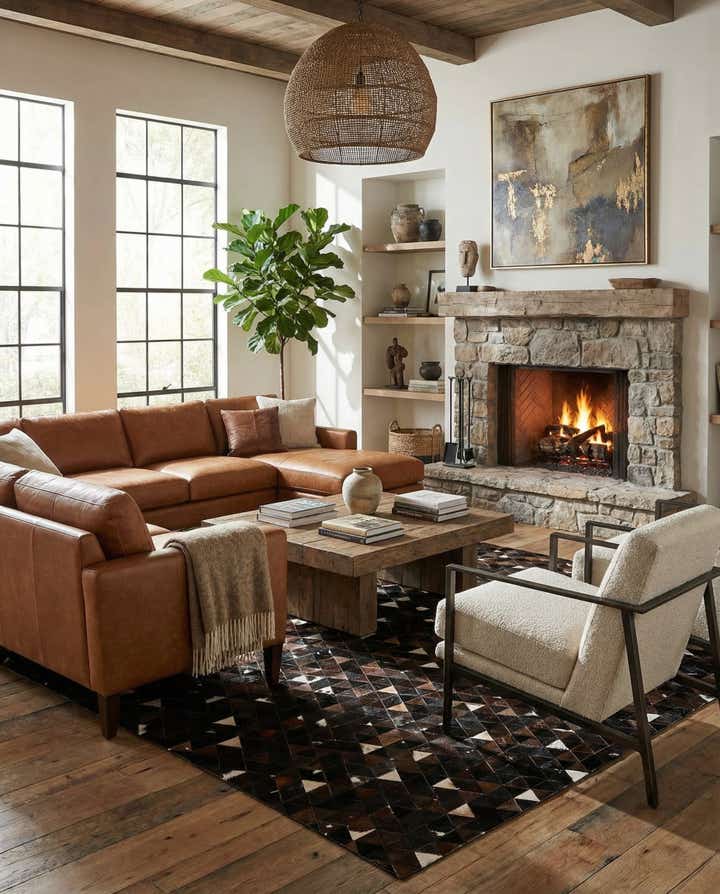 7' 11 x 9' 10 Cowhide - Patchwork Rug