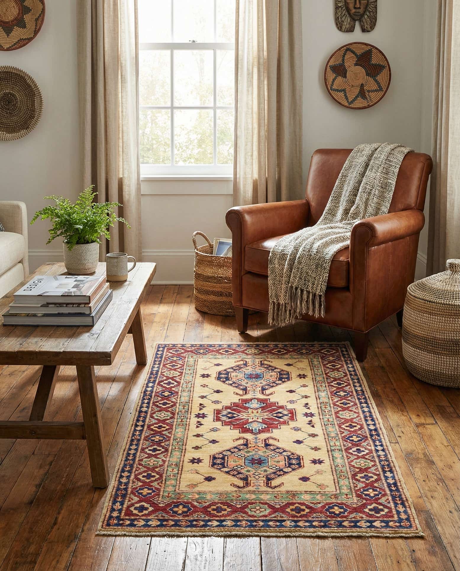 2' 9 x 4' Hand Knotted Kazak Oriental Rug