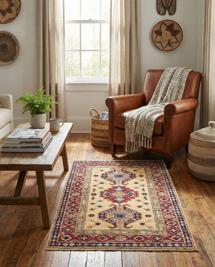 2' 9 x 4' Hand Knotted Kazak Oriental Rug