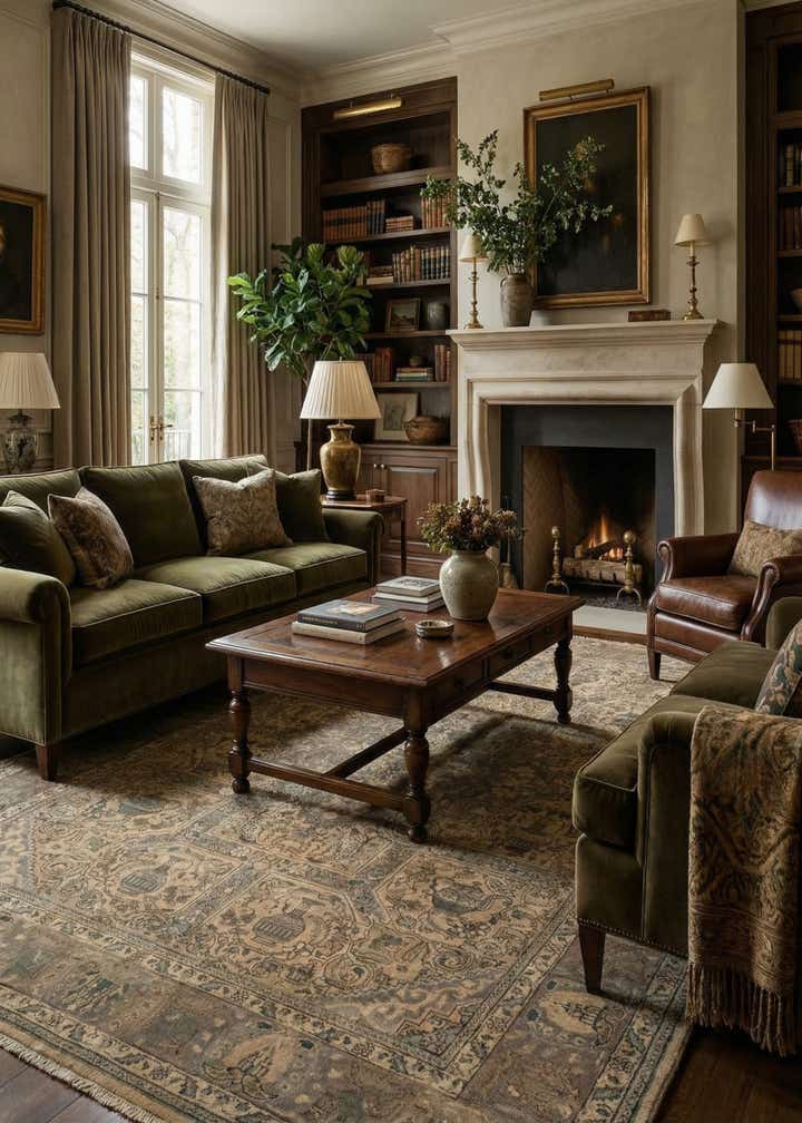 6' 5 x 9' 7 Hand Knotted Kashmar Persian Wool Rug