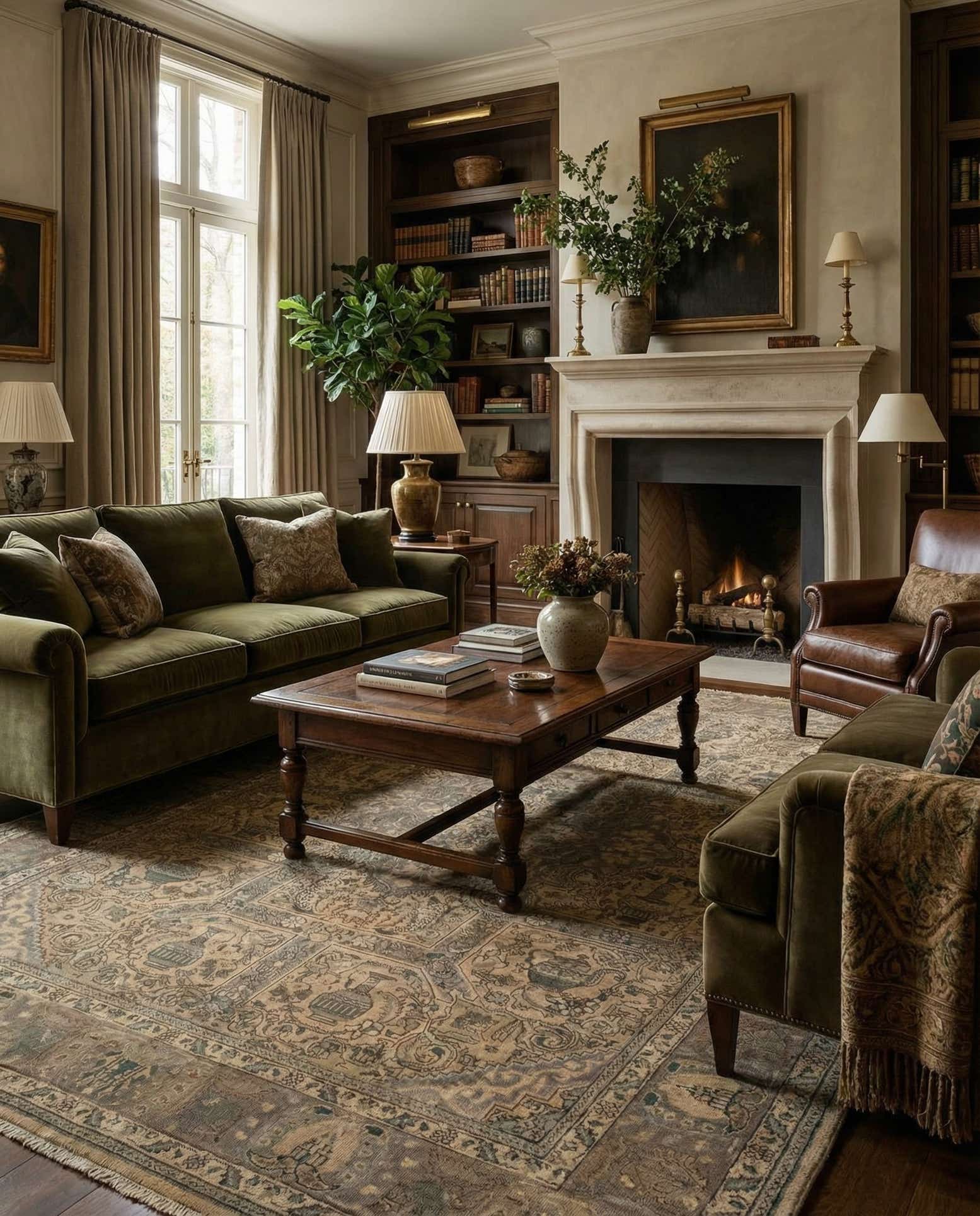 6' 5 x 9' 7 Hand Knotted Kashmar Persian Wool Rug