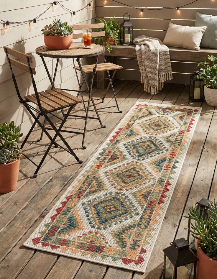 Detail image of 2' x 6'  Washable Baja Indoor / Outdoor Runner Rug