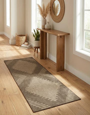 Brown Dunes Runner Rug