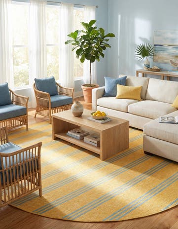 13' x 13' Easy-Clean Jill Zarin Anguilla Indoor / Outdoor Round Rug