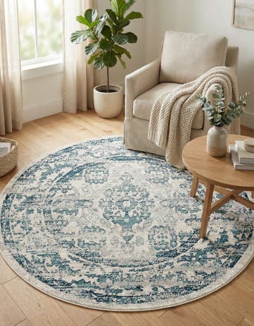 Ivory Charleston Round Rug