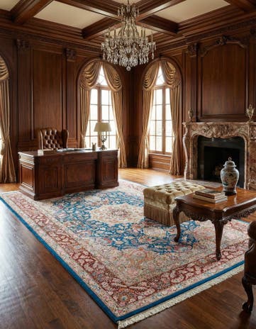 6' 6 x 10' 2 Ghom Silk Rug