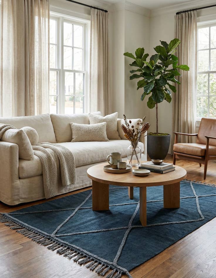 Detail image of 3' 5 x 5'  Hand Woven Kilim Modern Wool Rug