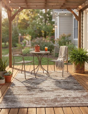 5' 3 x 8' Easy-Clean Modern Indoor / Outdoor Rug