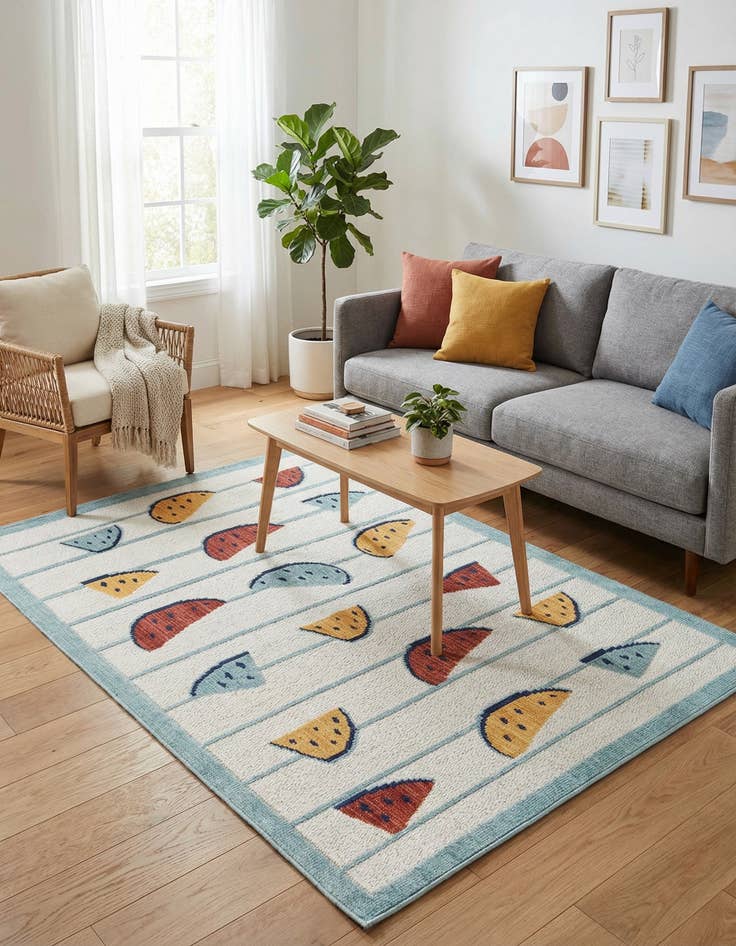 Detail image of 5' x 7' 7  Washable  Indoor / Outdoor Rug