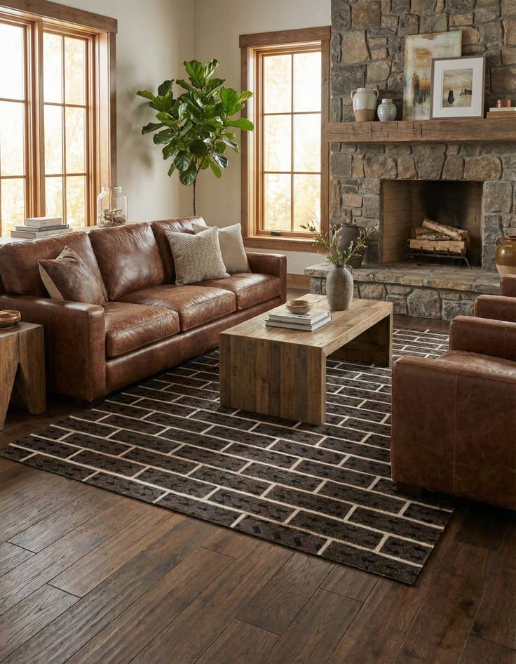 Detail image of  5' x 7' 8 Cowhide - Patchwork Rug