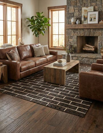 5' x 7' 8 Cowhide - Patchwork Rug