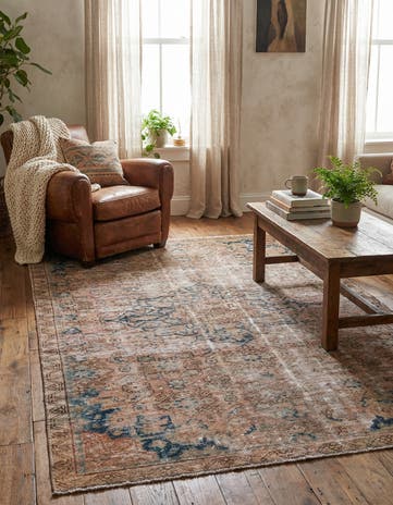 3' 8 x 5' 9 Hand Knotted Ultra Vintage Persian Wool Rug