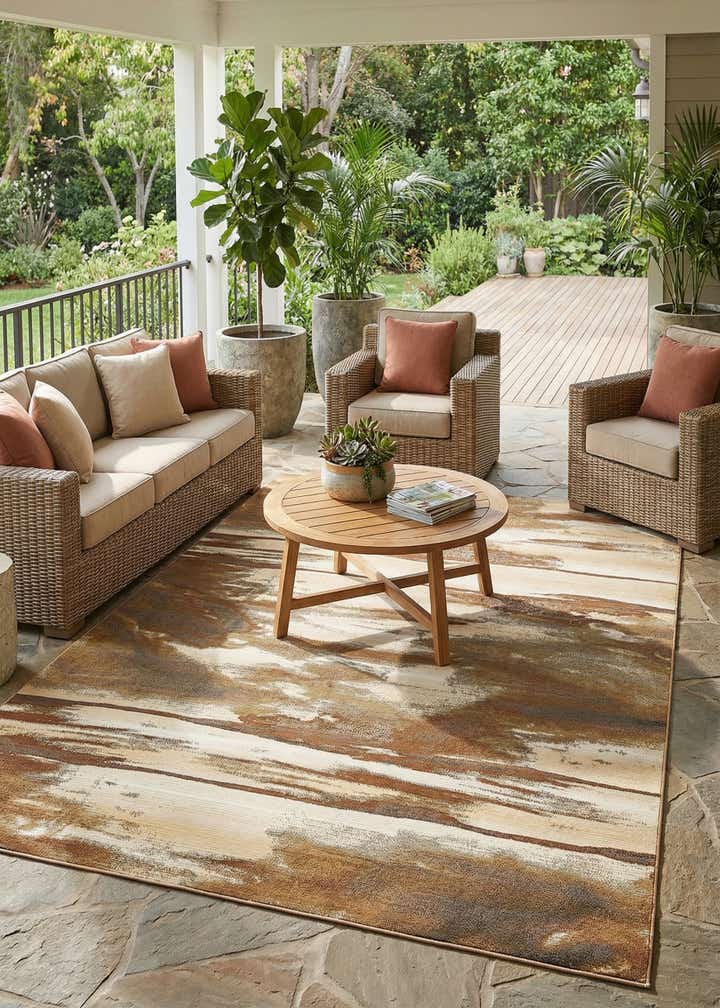8' x 11' 4 Easy-Clean Modern Indoor / Outdoor Rug