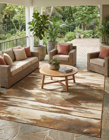 8' x 11' 4 Easy-Clean Modern Indoor / Outdoor Rug
