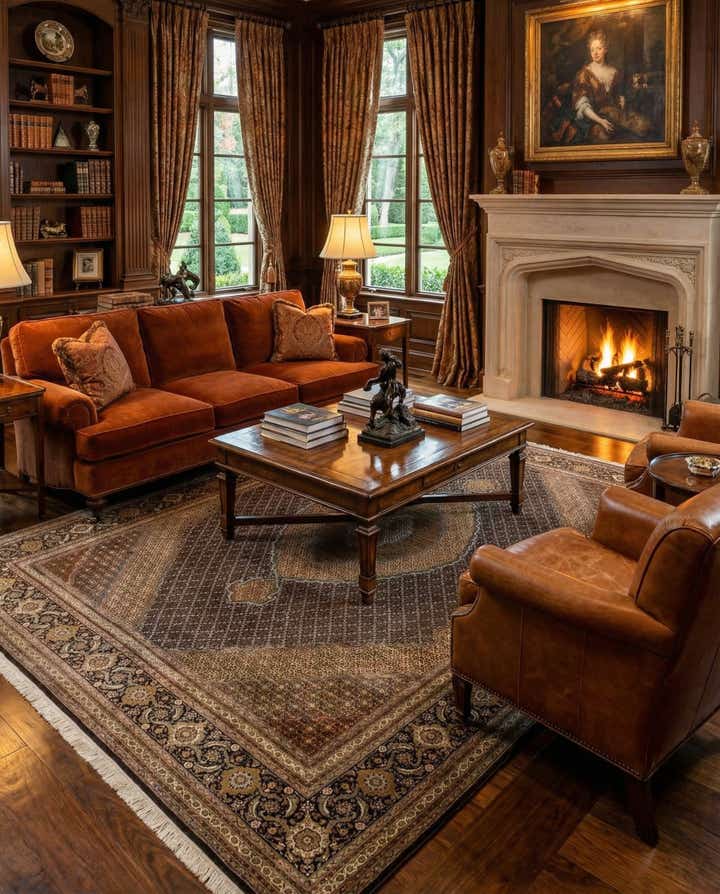 9' 9 x 13' 11 Tabriz Mahi Rug