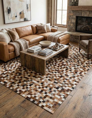 5' x 7' 11 Cowhide Stocks Rug
