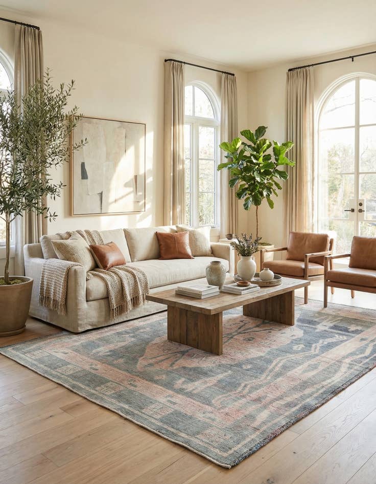 Detail image of 9' x 12'  Hand Knotted Moroccan Wool Rug