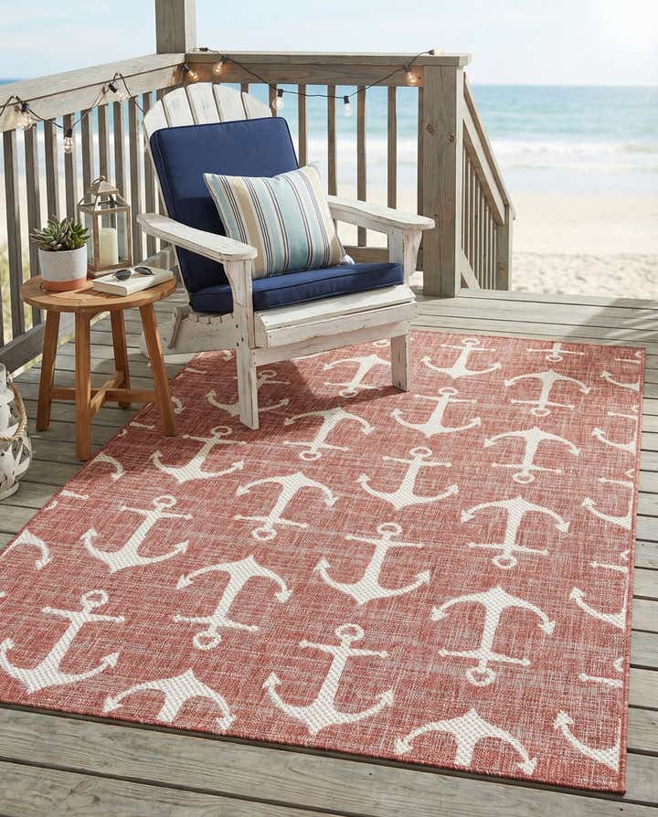 4' x 6' Easy-Clean Coastal Indoor / Outdoor Rug
