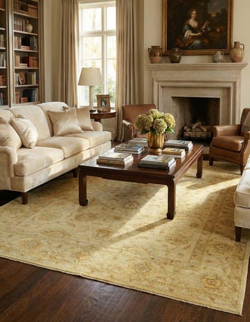 6' 7 x 10' 2 Hand Knotted Peshawar Ziegler Rug