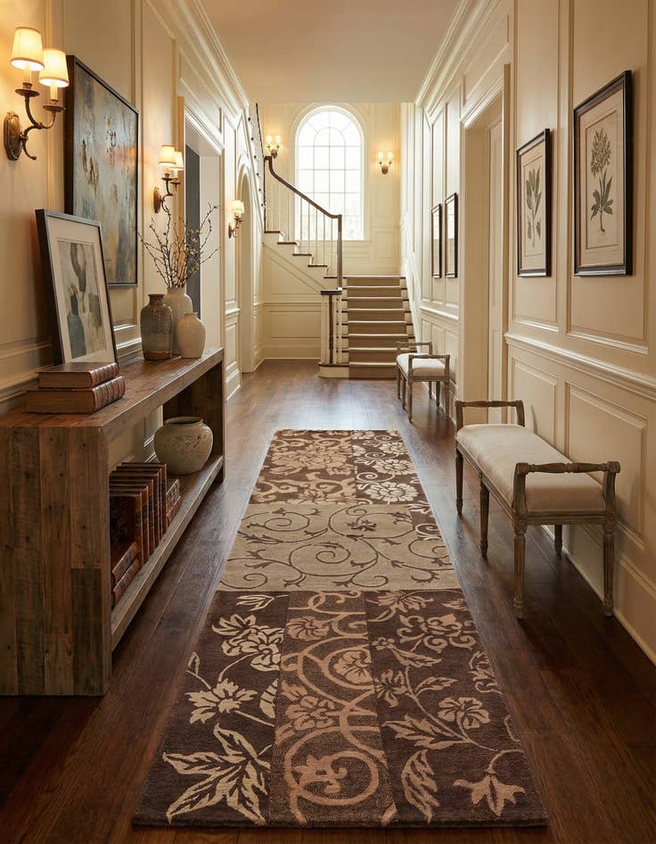 Detail image of 2' 9 x 10'  Hand Knotted Darya Wool Runner Rug