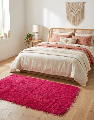 3' x 5' 8 Hand Knotted Moroccan Wool Runner Rug
