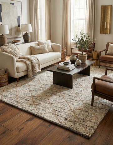 4' 10 x 6' 10 Hand Knotted Moroccan Wool Rug