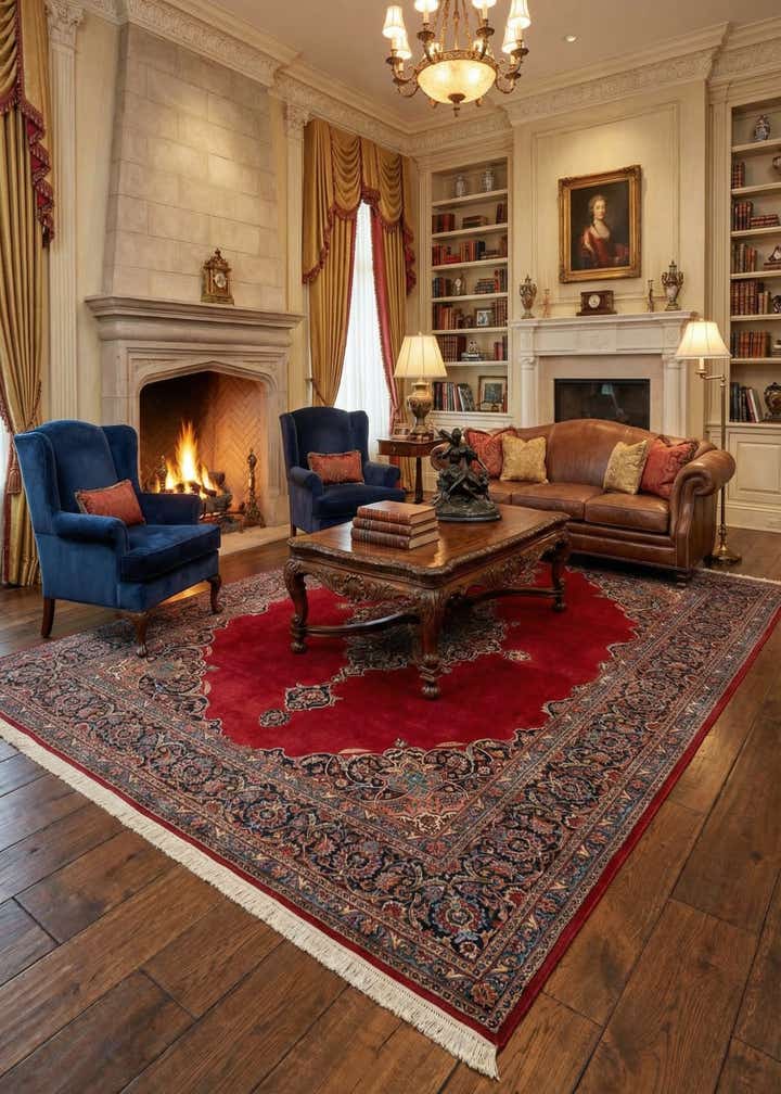 8' 11 x 12' 5 Kashan Rug