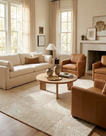 5' 1 x 6' 5 Hand Knotted Darya Wool Rug