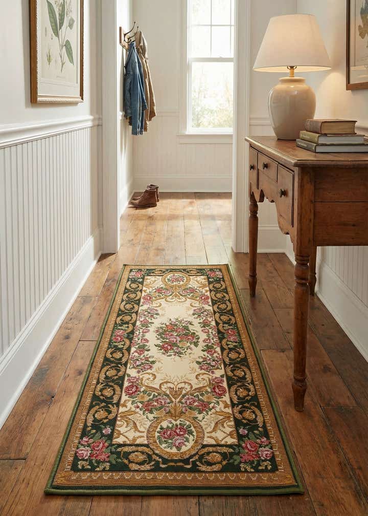 2' x 5' Easy-Clean Traditional Indoor / Outdoor Runner Rug