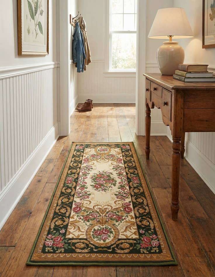 Detail image of 2' x 5'  Washable Traditional Indoor / Outdoor Runner Rug