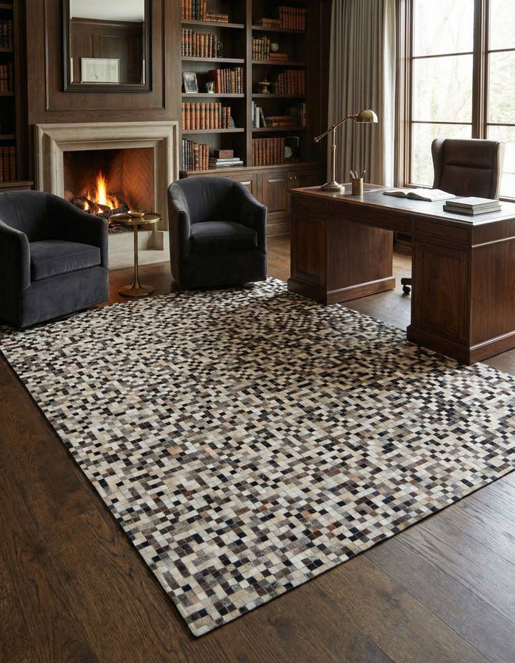 Detail image of  8' x 10' Cowhide Leather Rug