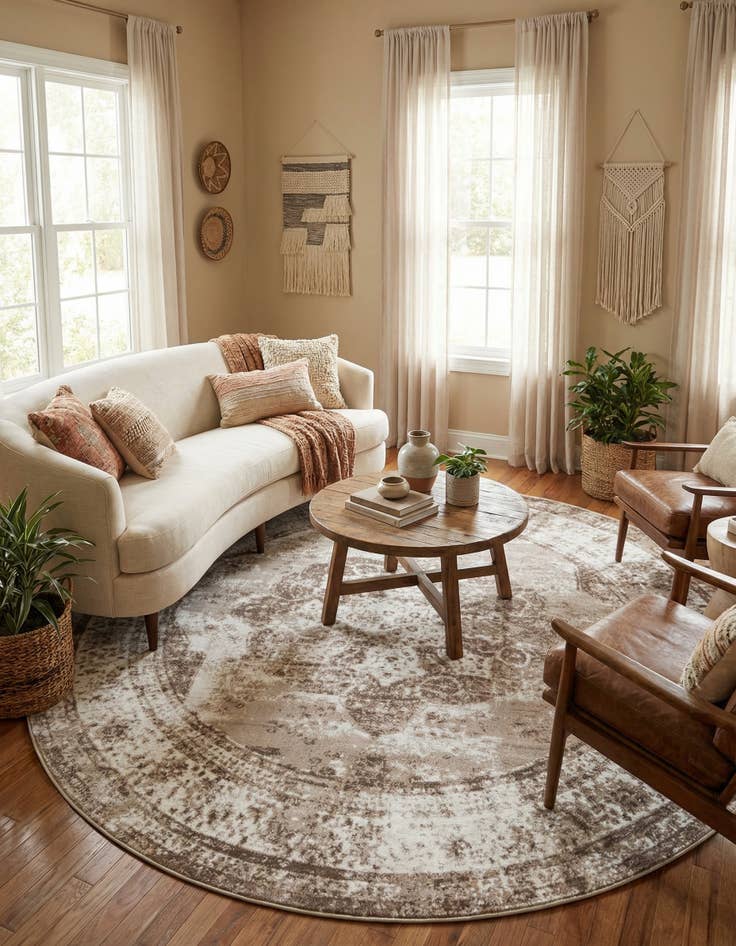 Detail image of 12' 4 x 12' 4 Monaco Round Rug