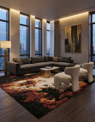 7' 10 x 9' 10 Rubin Wool Rug