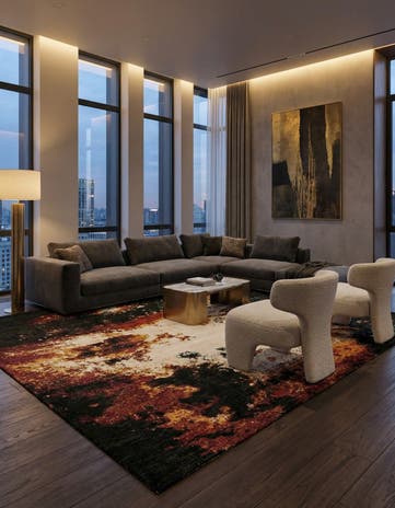 7' 10 x 9' 10 Rubin Wool Rug