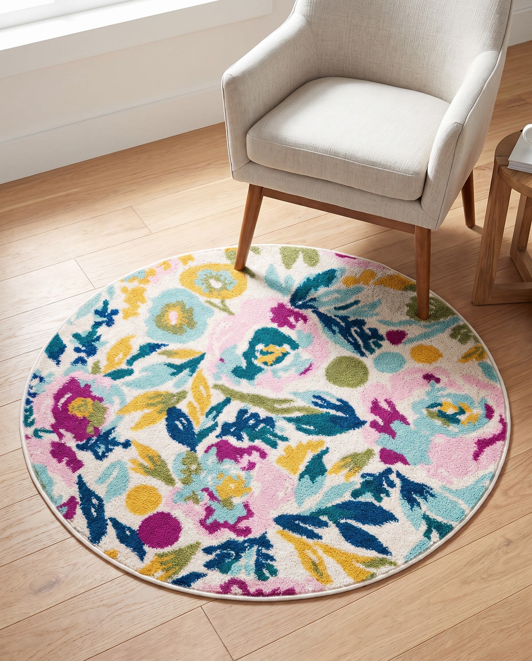 3' 3 x 3' 3 Bloom Round Rug
