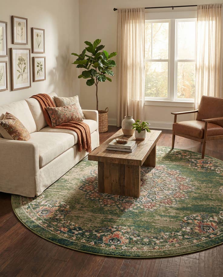 Detail image of 8' x 8' Isabella Round Rug