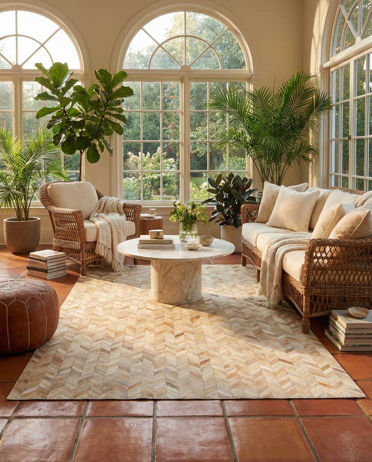 Detail image of 5' x 8' 1 Cowhide Stocks Rug