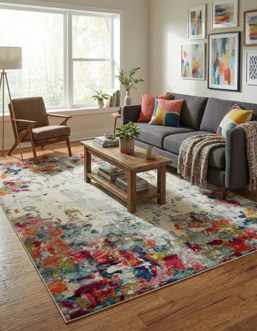 9' x 12' 2 Washable Theia Rug