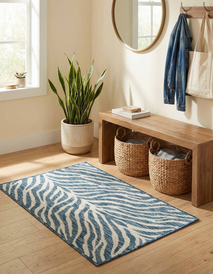 Detail image of 2' x 3'  Washable Safari Indoor / Outdoor Rug