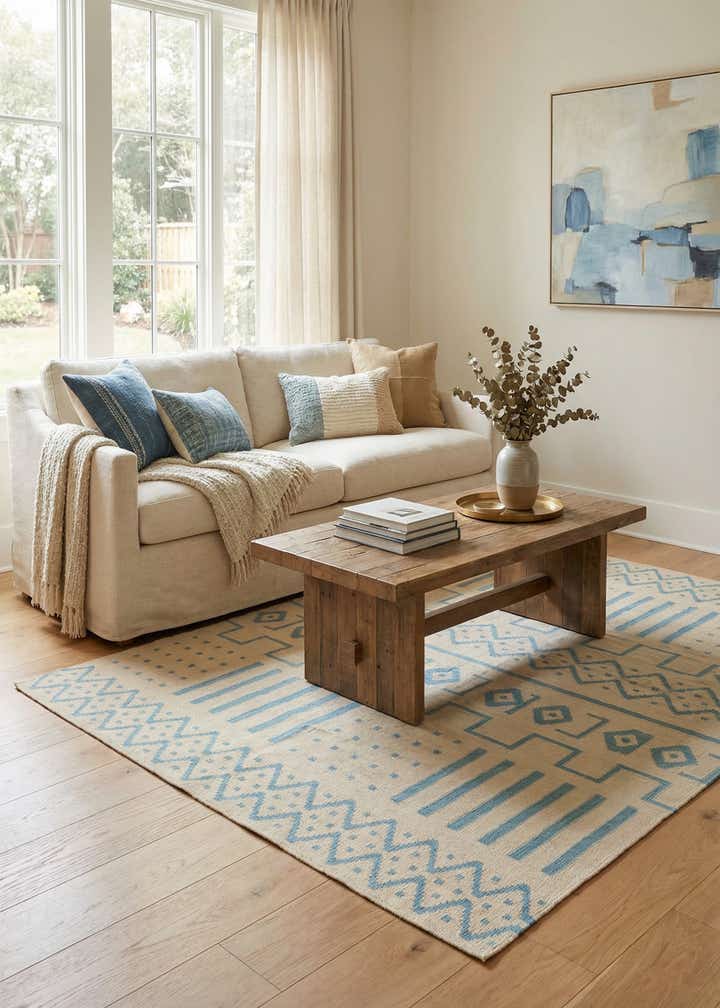 5' 11 x 7' 10 Hand Woven Kilim Modern Wool Rug