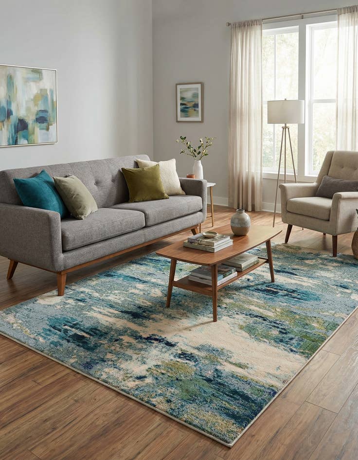 Detail image of 7' x 10'  Washable Spectrum Rug