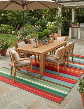 10' x 14' Easy-Clean Modern Indoor / Outdoor Rug