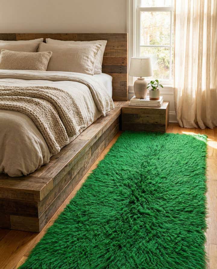 2' 9 x 6' 6 Hand Knotted Moroccan Wool Runner Rug