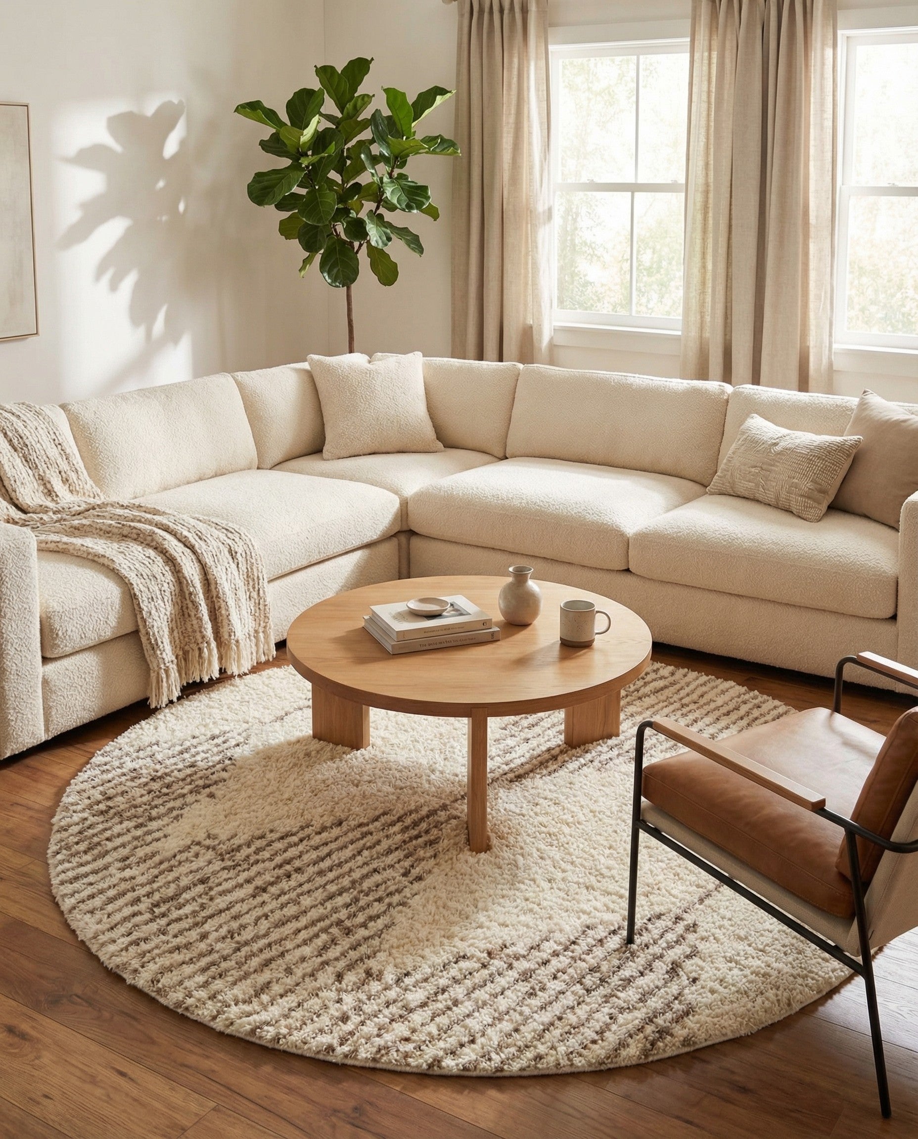  10' x 10' Infinity Shag Round Rug