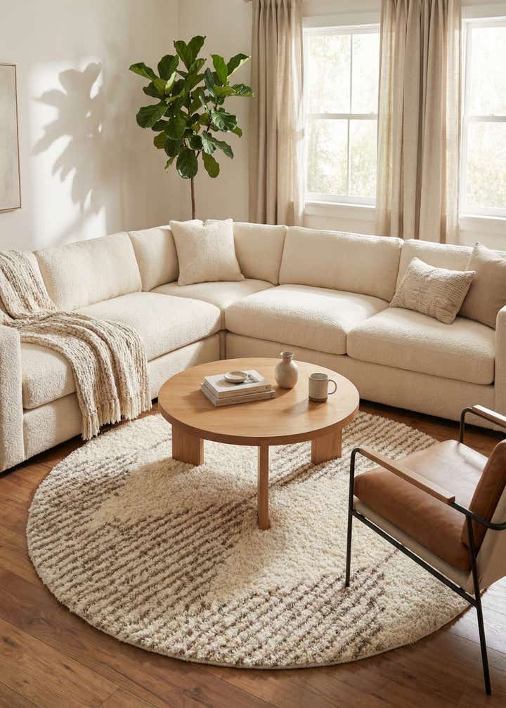 10' x 10' Infinity Shag Round Rug