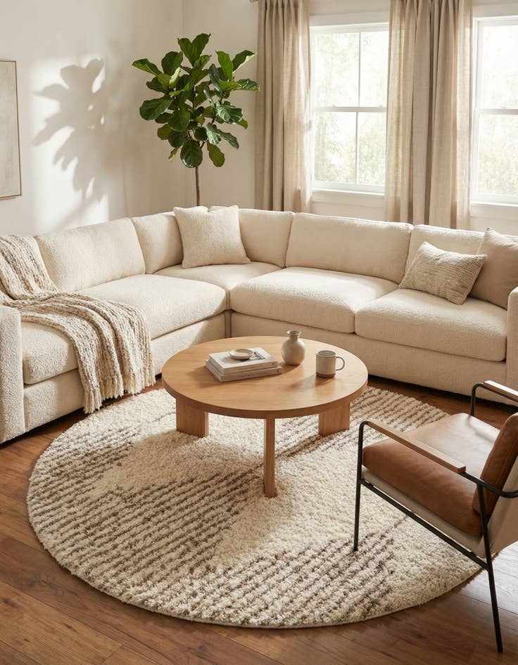 Detail image of 10' x 10' Infinity Shag Round Rug