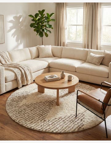 10' x 10' Infinity Shag Round Rug