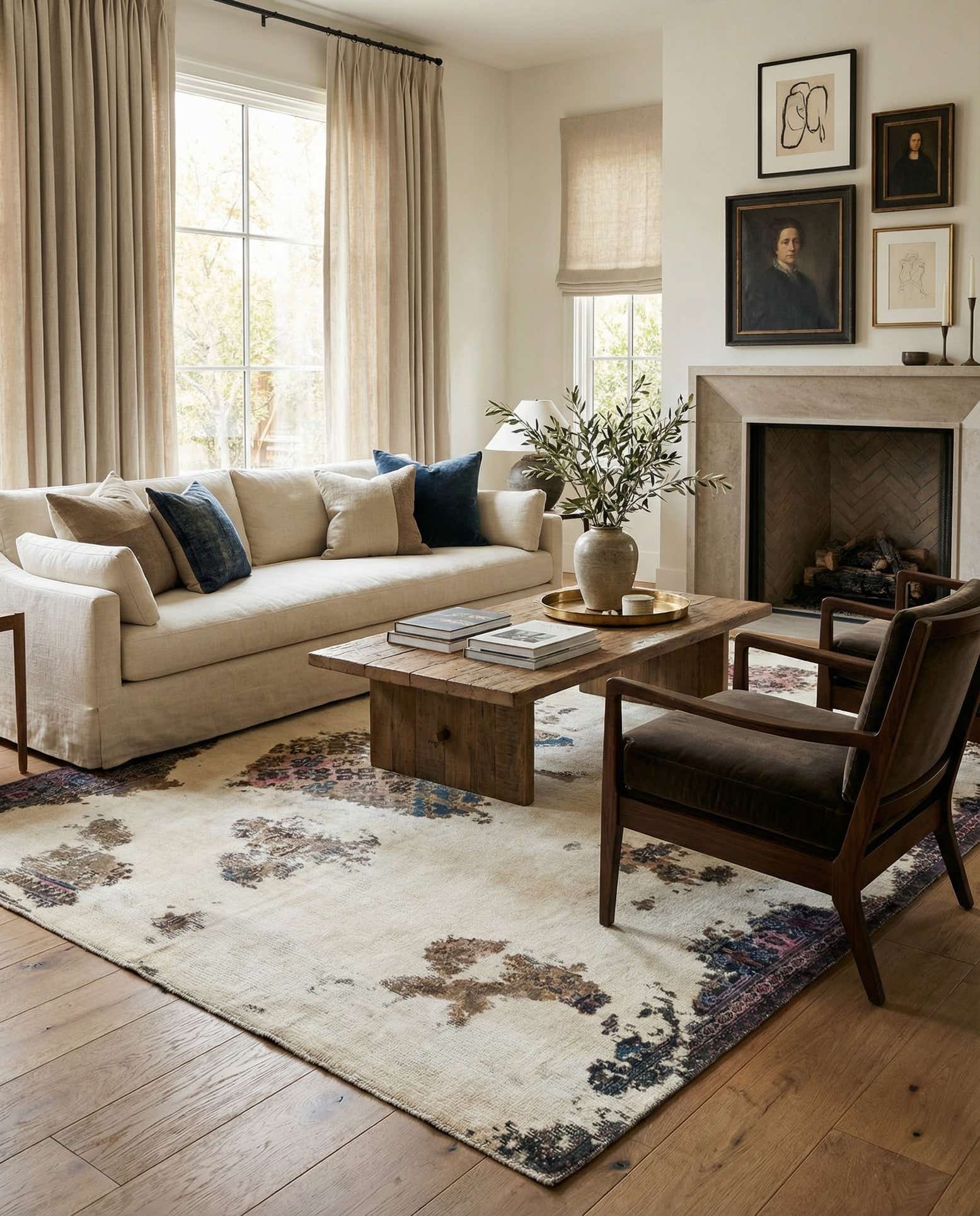 7' x 8' 9 Hand Knotted Ultra Vintage Persian Wool Rug