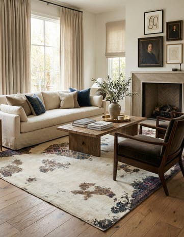 7' x 8' 9 Hand Knotted Ultra Vintage Persian Wool Rug