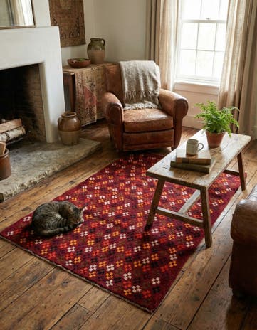 3' x 4' 6 Hand Knotted Balouch Wool Rug